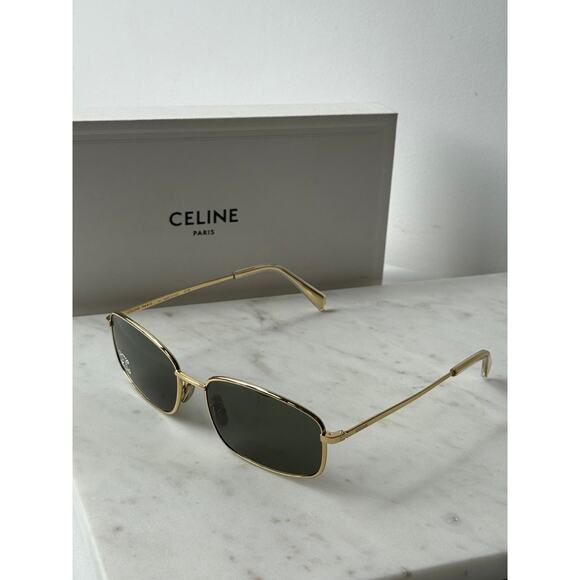 NEW Celine CL40285U Triomphe Crystal Gold Sunglasses - Picture 4 of 5